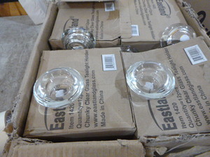 lot 49 image: Glass Candle Holders