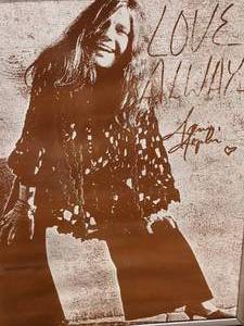 lot 253 image: Framed Janis Joplin Print