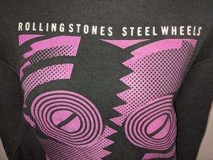 lot 81 image: Vintage Rolling Stones Steel Wheels 1989 Black Crewneck Sweatshirt, XL