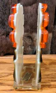 lot 84 image: Mid Century Modern Retro Lucite Orange Flower NapkinLetter Holder