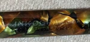 lot 51 image: Vintage Inkograph Stylographic Fountain Pen, Brown MarbleMottled Celluloid USA