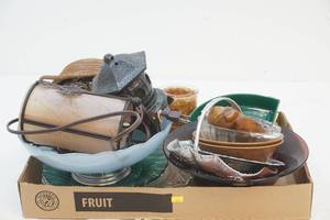 lot 236 image: Glassware, basket and more