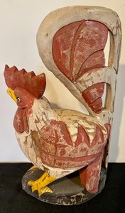 lot 52 image: Wonderful Wooden Rooster