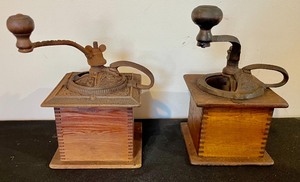 lot 33 image: 2 Vintage Coffee Grinders