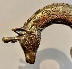 lot 10 image: Brass Giraffe Figurine