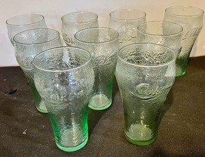 lot 39 image: Coca Cola Glasses and a Pitcher