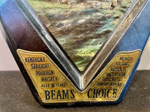 lot 49 image: Beams Choice Liquor Bottle with Art by James Lockhart