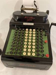 lot 153 image: Vintage R.C. Allen Business Machine and Metal Tape Dispenser