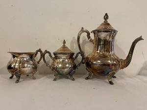 lot 192 image: 3 Piece Silver Plated Set