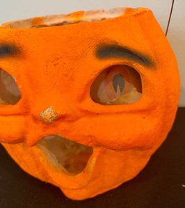 lot 243 image: Vintage 1955 Paper Mache Pumpkin