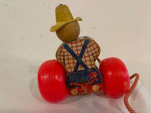 lot 224 image: Vintage Wooden Roy Rogers Toy