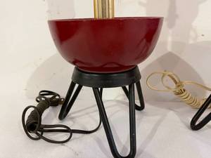 lot 399 image: 2 Red Retro Table Lamps