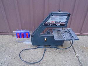 Craftsman 10 table top band saw. Good used condition. Tested & works. As shown.