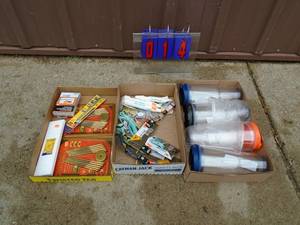 Flat of misc. tools, hardware & other treasures. As shown.