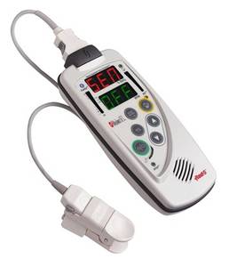 lot 24 image: MSRP $1000 Masimo Rad-5&nbspHandheld Pulse Oximeter with Masimo SET&nbspMeasure-through Motion and Low Perfusion Pulse Oximetry - Excellent Working Condition - 1st Pic Is A Stock Pic Oximeter Does Not Include Protective Boot