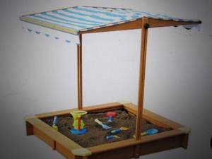 sandbox with canopy open box...