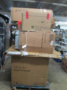 pallet of unispected freezers ,port...
