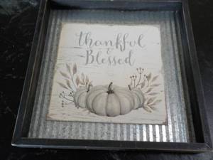 lot 75 image: Thankful and Blessed Wall Dcor 13...