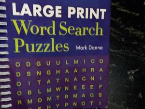 lot 104 image: Large Print Wood Search Puzzles Boo...