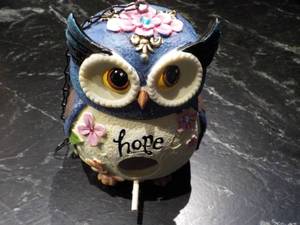 lot 105 image: Owl Hope Bird House...