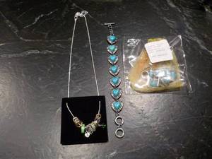 lot 121 image: 2 Canyon Sky Blue Turquoise Bracele...