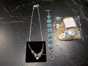 lot 122 image: 2 Canyon Sky Blue Turquoise Bracele...