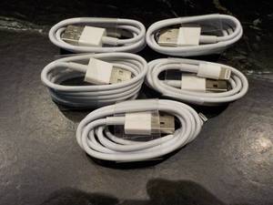 lot 129 image: 5 Lightening Cables for iPhone x, 8...