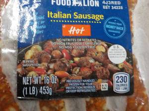 lot 235 image: 12 - 16 oz pkgs Frozen Italian Saus...