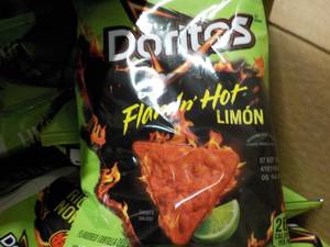 lot 273 image: 3 Cases Doritos Flamin Hot Limon Ch...