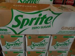 lot 276 image: 4 - 12 packs Sprite Ginger Zero Sug...