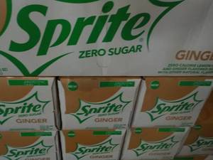 lot 279 image: 4 - 12 packs Sprite Ginger Zero Sug...