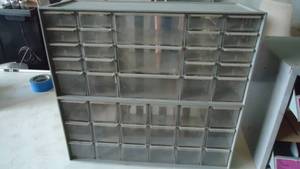 Lot of 3 Nut and Bolt Bins
