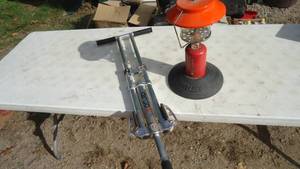 Pogo stick and Zebco lantern