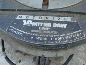 Miter saw - Craftsman