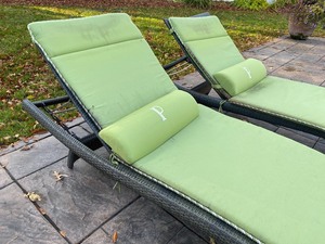 lot 4 image: Pair of Outdoor Loungers by Frontgate