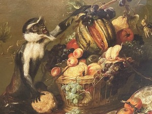 lot 21 image: Two Framed Angry Monkey Prints