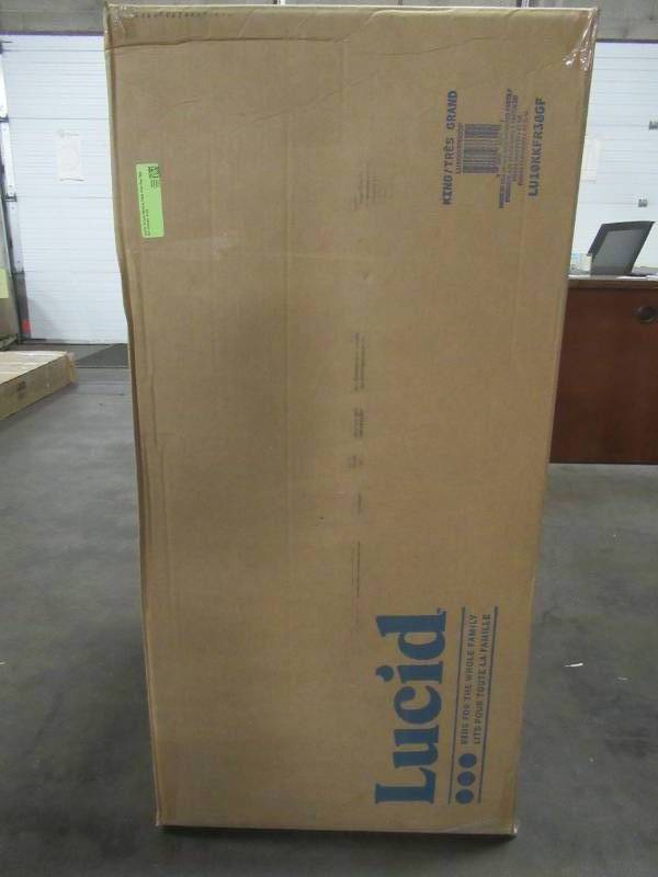 lot 212 image: LUCID 10 Inch Memory Foam Firm Feel  Gel Infusion, King, LU10KKFR30GF - Unclaimed Freight.