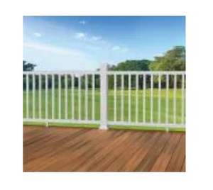 lot 117 image: Fiberon ArmorGuard Deluxe 94 x 36 White Composite Rail Kit, SEC19 DW 8KD.