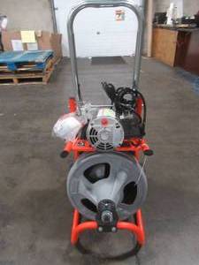 lot 11 image: RIDGID K-400 Drum Machine with C-32 IW Cable - Works - includes cutters.