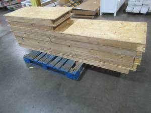 lot 164 image: WHOLESALE MIXED PALLET OF MISCELLANEOUS WOOD FRAMES AND TOP FOR MAKESHIFT RETAIL SHELVING