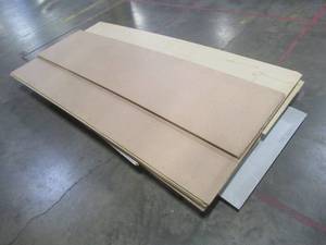 lot 166 image: WHOLESALE MIXED PALLET OF MISCELLANEOUS WOOD BOARDS AND PEG BOARD