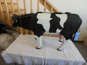 Wooden Cow planter