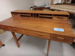 Mid Century Danish Modern Flip Top DeskTable