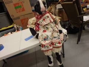 Large Edge Sitting Cow Doll