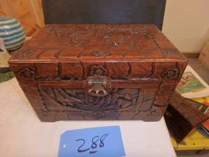 Small Wooden Carved Box