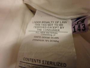 Two Goose Down Comforters