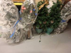 Five Small Artificial Trees