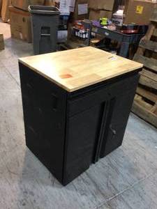 Husky Ready-to-Assemble 24-Gauge Steel 1-Drawer 2-Door Garage Base Cabinet in Black (28 in. W x 33 in. H x 18 in. D) see pictures open box customer return