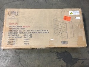 Unbranded 3-Drawer 30.6 in. H x 31.5 in. W x 15.5 in. D Chest in White No open box customer returned