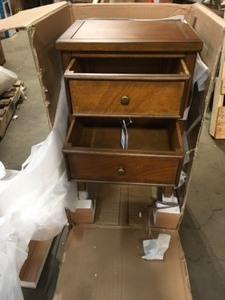 SAFAVIEH Toby Filbert Brown Storage End Table Like new open box